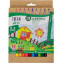 Crayons de couleur Titan Arts Multicouleur 10 Pièces