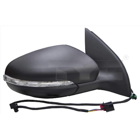 Tyc - Rétroviseur pour Volkswagen Golf VI à partir de 2008 noir