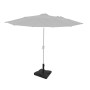 VONROC Pied de Parasol Carré 42x42cm Noir - Base Solide 20kg - Pied de Parasol en Béton et Acier en Poudre - pour Parasols Rosol