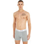 Calvin Klein Homme Lot de 3 Boxers en Coton Extensible - Blanc/Gris/Noir - Taille XL