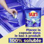 Sun - Pro Expert - Pastilles Lave Vaisselle - Action 4 en 1 - Regular - Elimine 100% des taches brûlées de +72h - dégraissent en