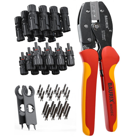 BAURIX® Kit de pinces à sertir solaires pour câbles PV 2
