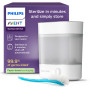 Philips Avent stérilisateur coffret cadeau - Stérilisateur électrique à vapeur avec goupillon pour biberon et tétine