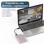 Switss Boîtier Externe pour Disque Dur SATA HDD 7/9.5 mm et SSD 2,5 Pouces (Bleu) - USB-C/USB-A - 6 Go/s USB 3.1 gen 2 - Boitier
