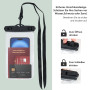 Elalove 2 Pochettes Étanches IPX8 pour Smartphone 7 Pouces - Noir - Compatible avec la Plupart des Smartphones Jusqu’à 7 Pouces
