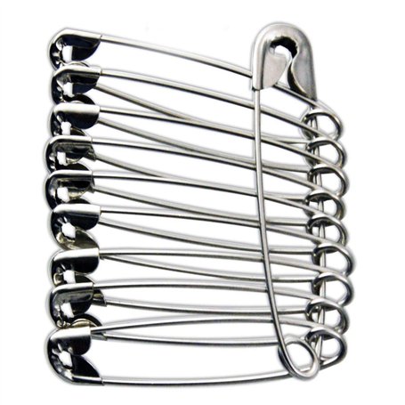 eRadius Épingles à nourrice de sureté extra large en argent