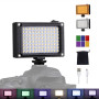 Panneau Lumineux À LED, Éclairage De Caméra À 96 LED avec Filtre 5400K/3200K Et Film 6 Couleurs, Éclairage De Remplissage De Cam