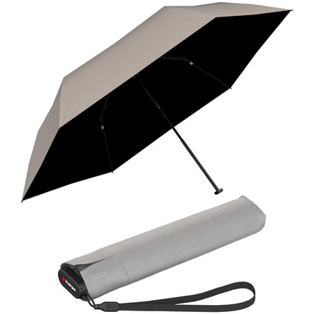 Knirps Parapluie de poche Ultra US.050 Slim Manual - Ultra léger et plat - Résistant aux tempêtes - Coupe-vent - 21 cm