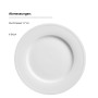MÄSER Série Arlona Lot de 6 assiettes plates en porcelaine pour 6 personnes intemporelles et élégantes Blanc
