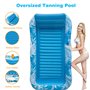 Balakaka Matelas Gonflable Piscine pour Adultes 208×130cm,Flottante Fauteuil de Piscine Tanning Pool avec Porte-Boisson, Design 