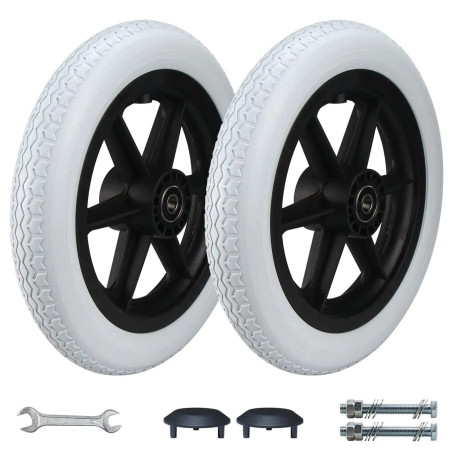Ensemble de Roues Arrière pour Fauteuil Roulant 12 Pouces