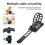 GPtzlei 50 Attaches Câbles Réglables Réutilisables, Clips de Gestion Câble Auto-Adhésifs en Nylon avec Adhésif Fort - Organiseur