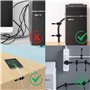 GPtzlei 50 Attaches Câbles Réglables Réutilisables, Clips de Gestion Câble Auto-Adhésifs en Nylon avec Adhésif Fort - Organiseur
