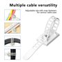 GPtzlei 50 Attaches Câbles Réglables Réutilisables, Clips de Gestion Câble Auto-Adhésifs en Nylon avec Adhésif Fort - Organiseur