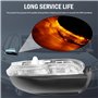 Konuooer Indicateurs de direction rétroviseur pour Golf 6 MK6/GTI / R20, clignotan repetiteur rétroviseur latéral pour Tou-ran 2