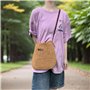 MLPKOI 1 Sac à Bandoulière en Paille pour Femme, Boho Eté Plage Paille Sac à Main Panier avec Bandoulière, pour Plage, Voyage et