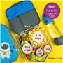 b.box Boite à Déjeuner Enfant | Boite Repas à Compartiments (4, dont 2 Étanches) | Grande Lunch Box avec Séparateur Amovible, Po
