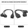 Yctze pour câble y OBD Câble d'extension OBD2, Voiture 16 Broches OBD2 OBDII mâle à Double Femelle Adaptateur Y-Splitter câble d