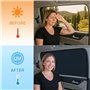 4 pièce Pare Soleil Voiture bébé，Pare Soleil Voiture Bebe，Noir Cache vitre Voiture，Protege Soleil Voiture Bebe，Rideau de Voiture