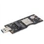 Adaptateur NGFF (M.2) vers USB 3.0, Carte Riser NGFF vers SIM 2G/3G/4G/5G avec Emplacement pour Carte SIM à 8 Broches Compatible
