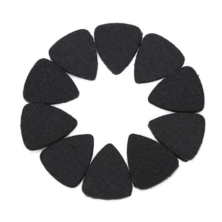 10 pièces accessoire d'instruments de corde de plectre de feutre de laine pour ukulélé de guitare basse acoustique électrique(No
