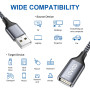 RAVIAD Câble Rallonge USB 2.0 2M, Câble Extension USB 2.0 Mâle A vers Femelle A Nylon Tressé Compatible pour Clé USB, Hub USB, D