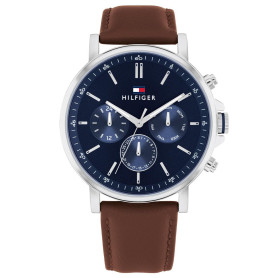 Tommy Hilfiger Montre Analogique Multifonction à Quartz pour Homme avec Bracelet en Acier Inoxydable ou en Cuir Tommy Hilfiger Montre Analogique Multifonction à Quartz pour Homme avec Bracelet en Acier Inoxydable ou en Cuir