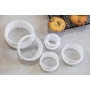 KitchenCraft - Emporte-Pièces Ronds à Double Tranchant, Bords Cannelé / Lisse, Plastique, Lot de 7