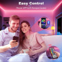 Ruban LED, 10M Flexible RGB Bande LED Decoration Chambre, Bluetooth App Contrôle Synchroniser avec Rythme de Musique, Led Chambr