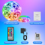 Ruban LED, 10M Flexible RGB Bande LED Decoration Chambre, Bluetooth App Contrôle Synchroniser avec Rythme de Musique, Led Chambr