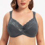 MELENECA Femme Soutien-Gorge Grande Taille Minimiseur Dentelle Couverture complète Sangle Coussin avec Armatures