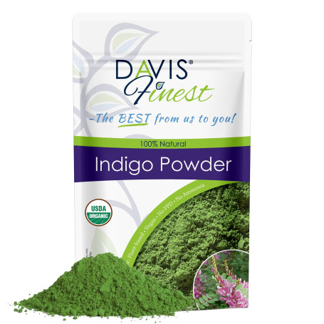 Davis Finest Coloration Cheveux Noirs au Henné Noir en Poudre d'Indigo 200 g