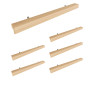 Sossai poignées de meubles en bois en hêtre | GAH01 | distance entre les trous 224mm, longueur 304mm, 6 pièces