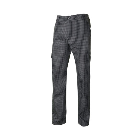 VELILLA Pantalón de Cocina A Cuadros Multibolsillos Pantalon de Chefs Mixte