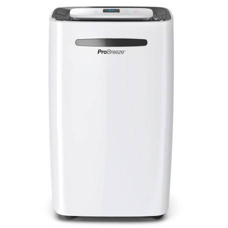 Pro Breeze Déshumidificateur Compresseur 20L/jour pour pièces jusqu'à 30 m² - 4 modes, Sèche-linge, Drainage continu, Minuterie 