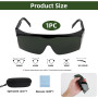 Sangcca Lunettes de Protection Laser et Lumière Pulsée, IPL 190-540nm Lunettes de Sécurité Laser, Lunette Protection UV, Lunette