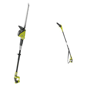 Ryobi One + 18 V Opt1845 Pole Taille-Haies sans Fil, Lame de 45 cm (Corps Uniquement), OPT1845, 18V & Élagueur à Chaîne sur Perc