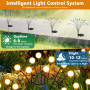 NEMMXUB Lumiere Luciole Solaire Exterieur, 4 Pièces 10 Led Luciole Solaire Exterieur Jardin, Lumières Solaires de Jardin, Luciol