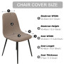 Housse de Chaise Scandinaves Lot de 6, Extensible Housse de Chaise de Salle à Manger, Universelle Couverture de Chaise sans Acco