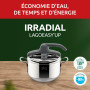 Lagostina Irradial Control Lagoeasy'UP Autocuiseur 5 L en Acier Inoxydable 18/10 Ø 22 cm, Casserole Induction et à Gaz, Couvercl