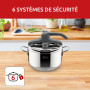 Lagostina Irradial Control Lagoeasy'UP Autocuiseur 5 L en Acier Inoxydable 18/10 Ø 22 cm, Casserole Induction et à Gaz, Couvercl