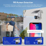 SHIWOJIA Camera Tuya Exterieur, Camera Solaire Exterieur WiFi sans Fil, 3MP Camera Smart Life, 360° PTZ, Vision Nocturne Couleur