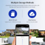 SHIWOJIA Camera Tuya Exterieur, Camera Solaire Exterieur WiFi sans Fil, 3MP Camera Smart Life, 360° PTZ, Vision Nocturne Couleur