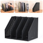 Szaboviktoria porte revue pliable,Porte Revue Bureau avec 4 Compartiments,rangement vertical pour papiers A4, pour Bureau École 