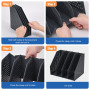 Szaboviktoria porte revue pliable,Porte Revue Bureau avec 4 Compartiments,rangement vertical pour papiers A4, pour Bureau École 