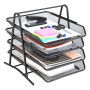 Plateau Organisateur de Bureau 4 Niveaux, Dossier A4, Caisson de Bureau, Classeurs, Bureau d'ordinateur, Organisateur de Tiroirs