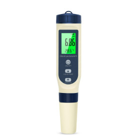 Pious Ph Metre, 5 en 1 PH/TDS/EC/Salinité/Thermomètre, Testeur ph à Écran LCD, Compensation Automatique de la Température, Ph Me