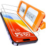 TOCOL Verre Trempé pour iPhone 14 Pro, Dépoussiérage Automatique, Sans Bulles, Dureté 9H, Couverture Complète Protection écran, 