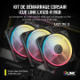 CORSAIR iCUE Link LX120-R RGB 120mm PWM Ventilateur Inversés – Kit Triple Ventilateur – Faible Bruit, CORSAIR Palier à Dôme Magn