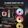 CORSAIR iCUE Link LX120-R RGB 120mm PWM Ventilateur Inversés – Kit Triple Ventilateur – Faible Bruit, CORSAIR Palier à Dôme Magn
